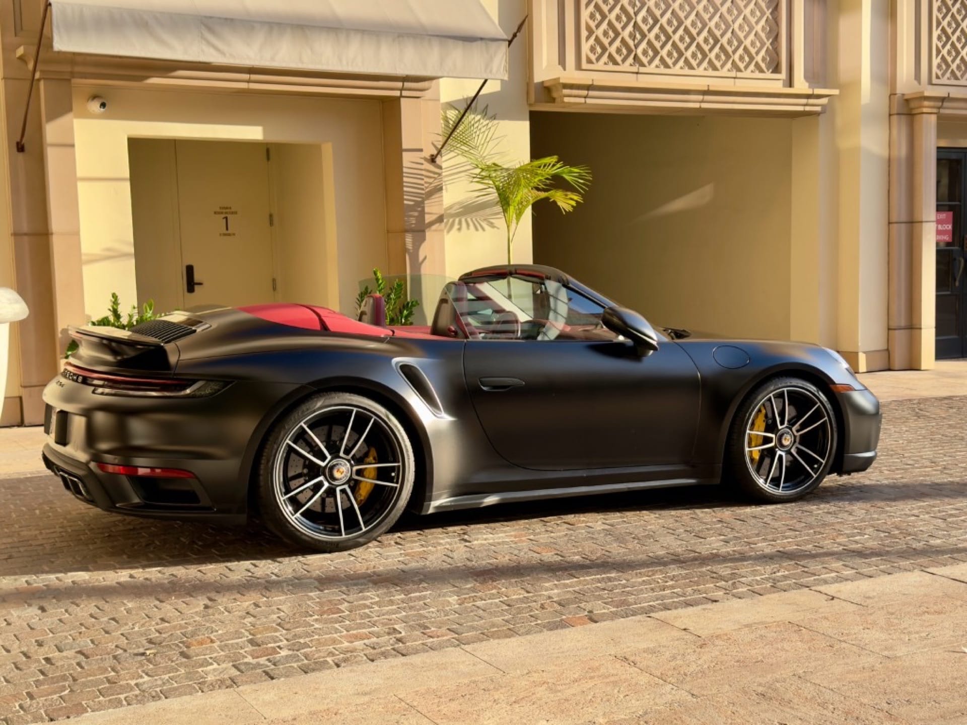 2022 Porsche 911 Turbo S Cabriolet picture car on a commercial production set